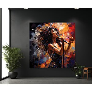 Afrika Amerikan Sanatı Büyük Kanvas, Siyah Kadın Portre Sanatı, Soyut Afrika Kadın Baskısı