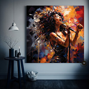 Afrika Amerikan Sanatı Büyük Kanvas, Siyah Kadın Portre Sanatı, Soyut Afrika Kadın Baskısı