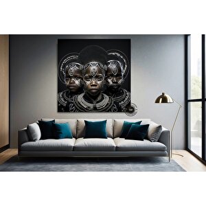 Afrikalı Çocuk Kanvas Tablosu, Afrika Kabile Kültürü Temalı Sanat