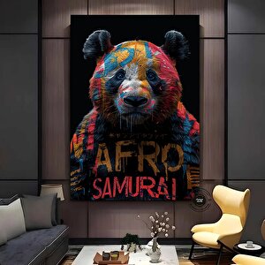 Renkli Ayı Kanvas Baskısı, Graffiti Ayı Duvar Sanatı, Ayı Severler İçin Hediye, Ev Dekoru