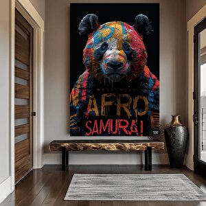 Renkli Ayı Kanvas Baskısı, Graffiti Ayı Duvar Sanatı, Ayı Severler İçin Hediye, Ev Dekoru