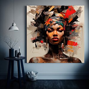 Renkli Afrika Kadın Kanvas Sanatı, Afro-amerikan Sanat, Modern Baskı, Moda Dekoru, Duvar Dekoru