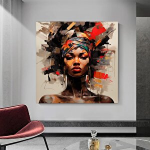 Renkli Afrika Kadın Kanvas Sanatı, Afro-amerikan Sanat, Modern Baskı, Moda Dekoru, Duvar Dekoru