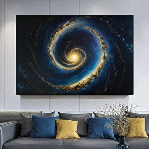 Samanyolu – Ai Kanvas Sanatı; Canlı Uzay Sahnesi Duvar Dekoru; Ev & Ofis; Astronomi Hediyesi; Buluts 90x150 cm