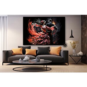 Flamenco Dansçısı Duvar Sanatı – İspanyol Tarzı, Çift Dans Sahnesi, Ev Dekoru