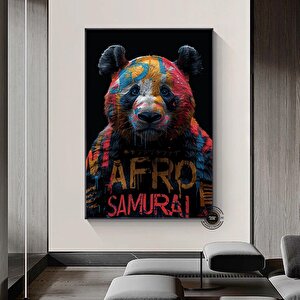 Renkli Ayı Kanvas Baskısı, Graffiti Ayı Duvar Sanatı, Ayı Severler İçin Hediye, Ev Dekoru 140x200 cm