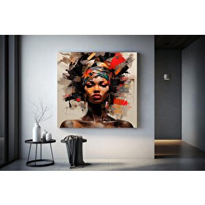 Renkli Afrika Kadın Kanvas Sanatı, Afro-amerikan Sanat, Modern Baskı, Moda Dekoru, Duvar Dekoru