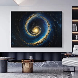 Samanyolu – Ai Kanvas Sanatı; Canlı Uzay Sahnesi Duvar Dekoru; Ev & Ofis; Astronomi Hediyesi; Buluts 80x150 cm