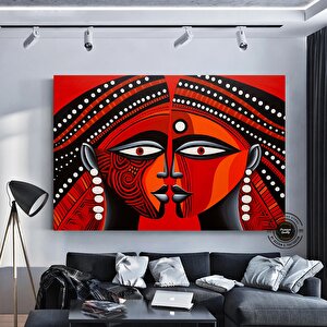 Soyut Afrika Tribal Duvar Sanatı; Afro Kültür; Yüz Tablosu