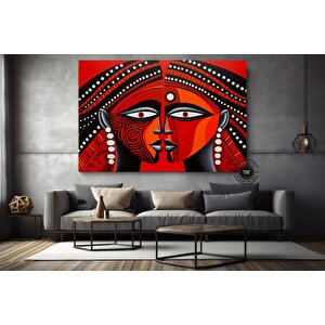 Soyut Afrika Tribal Duvar Sanatı; Afro Kültür; Yüz Tablosu