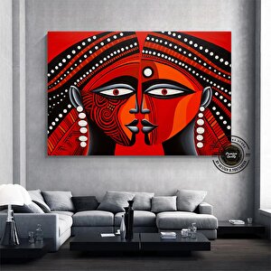 Soyut Afrika Tribal Duvar Sanatı; Afro Kültür; Yüz Tablosu