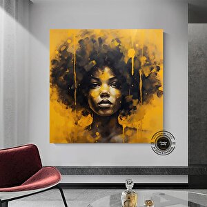 Renkli Afrikalı Kadın Kanvas Sanatı | Afrika-amerikan Sanatı | Modern Baskı | Moda Dekor