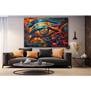 Antik Mısır Duvar Sanatı, Ra’nın Gözü Kanvas Baskı, Büyük Antik Mısır Ev Dekoru
