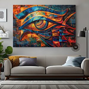 Antik Mısır Duvar Sanatı, Ra’nın Gözü Kanvas Baskı, Büyük Antik Mısır Ev Dekoru