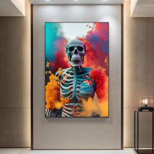 İskelet Kanvas Duvar Sanatı; Sürreal Kanvas Boyama; Modern Ev Dekorasyonu