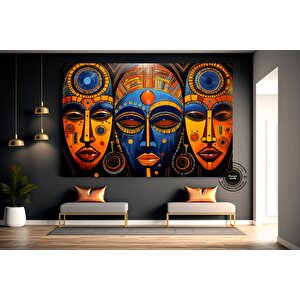 Soyut Afrika Kabile Sanatı, Afrika Tanrıları Sembolü, Afro-amerikan Kültürü 30x40 cm