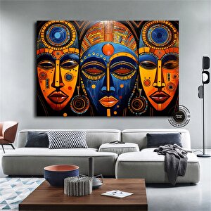 Soyut Afrika Kabile Sanatı, Afrika Tanrıları Sembolü, Afro-amerikan Kültürü 30x40 cm