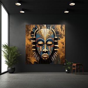 El Yapımı Afrika Maskesi Kanvas | Ruhani Tribal Sanat