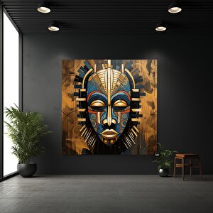 El Yapımı Afrika Maskesi Kanvas | Ruhani Tribal Sanat