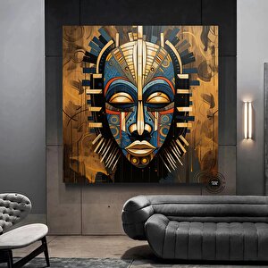 El Yapımı Afrika Maskesi Kanvas | Ruhani Tribal Sanat