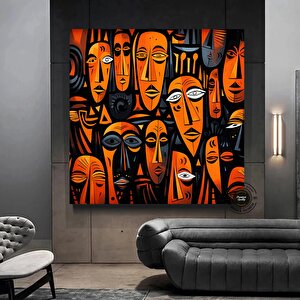 Afrika Kabile Maskesi Kanvas