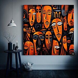 Afrika Kabile Maskesi Kanvas