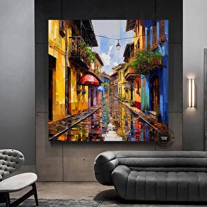Kolombiya Duvar Sanatı – Cartagena & Bogota Kanvas Baskıları; Kolombiya Ev Dekoru; Latino Sanatı; Ka