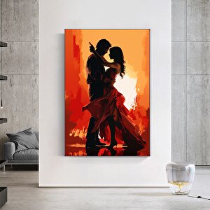 Kanvas Ev Dekoru; Dans Eden Çift Tablosu; Tango Kanvas; Asmaya Hazır