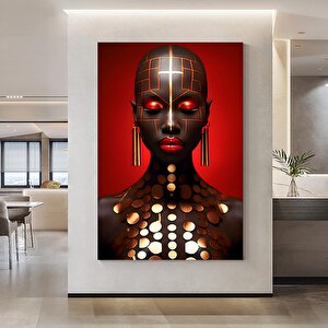 Modern Afrikalı Kadın Kanvas Tablosu; Oturma Odası Dekoru
