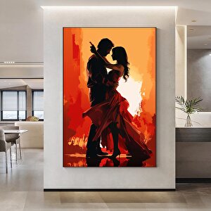Kanvas Ev Dekoru; Dans Eden Çift Tablosu; Tango Kanvas; Asmaya Hazır