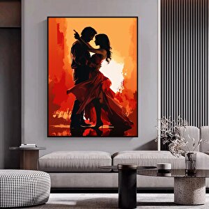 Kanvas Ev Dekoru; Dans Eden Çift Tablosu; Tango Kanvas; Asmaya Hazır