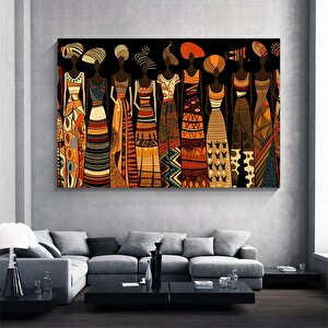 Afrikalı Kadın Sanatı Baskıları, Soyut Afrikalı Kadın Tablosu, Büyük Yatak Üstü Dekoru