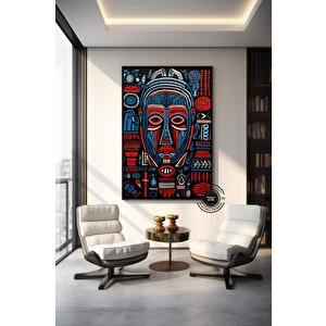 Afrika Amerikan Kültürü Duvar Sanatı, Afrika Kültürü Duvar Dekoru, Kabile Duvar Sanatı 120x150 cm