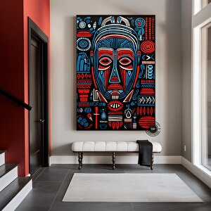 Afrika Amerikan Kültürü Duvar Sanatı, Afrika Kültürü Duvar Dekoru, Kabile Duvar Sanatı 150x250 cm