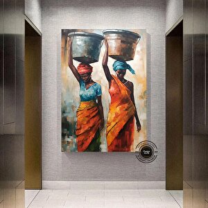 Afrikalı Kadın Portresi Kanvas 120x150 cm