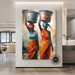 Afrikalı Kadın Portresi Kanvas