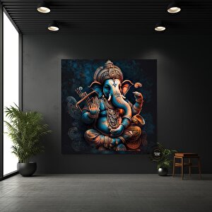 Harika Ganesha Duvar Sanatı – Soyut Duvar Sanatı, Renkli İlham Veren Ganesha Kanvas Tablosu