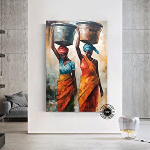 Afrikalı Kadın Portresi Kanvas
