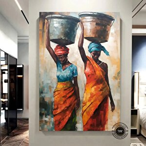 Afrikalı Kadın Portresi Kanvas