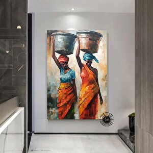 Afrikalı Kadın Portresi Kanvas 100x150 cm