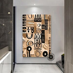 Afro-amerikan Kültürü Duvar Sanatı, Afrika Kültürü Duvar Dekoru, Kabile Sanatı, Soyut Kanvas, Hediye 90x180 cm