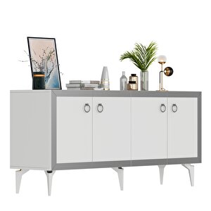 Ponny Lazer Pleksi̇ Desenli̇ Konsol BEYAZ-GÜMÜŞ