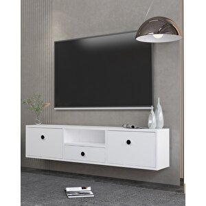 1301dropct-1 Tv Sehpasi BEYAZ-SİYAH Beyaz-Siyah