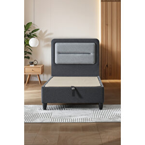 Gisele Tek Kişilik Sandıklı Baza + Full Ortopedik Antibakteriyel Pedli Yatak + Başlık  3 Lü Set 120x200 cm