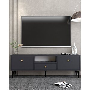 1300dropdd-1 Tv Sehpasi ANTRASİT-ALTIN Antrasit Gold