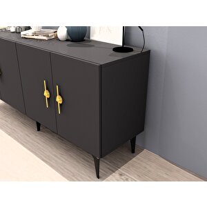 Zenni̇t 4 Kapakli Rafli Konsol ANTRASİT Antrasit