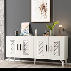 Shumenn Konsol Lazer Desenli̇ BEYAZ Beyaz