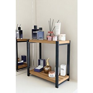 Yüksek Raflı Takı Ve Makyaj Malzemesi Düzenleyici Raf ,ahşap Ve Metal Raflı Çok Amaçlı Kozmetik Rafı