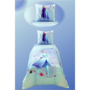 Frozen Complete Lisanslı Tek Kişilik Kapitoneli Uyku Seti + Yorgan + Yastık