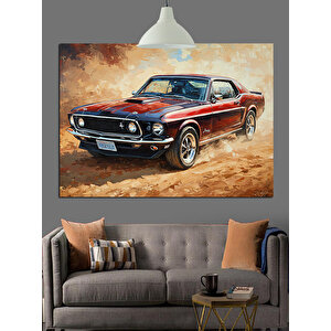 Güneş Işığında Klasik Araba Dekoratif Kanvas - Mdf Ahşap Tablo